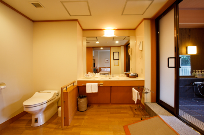 箱根温泉のバリアフリーのお宿第2位：湯本富士屋ホテル 　脱衣所