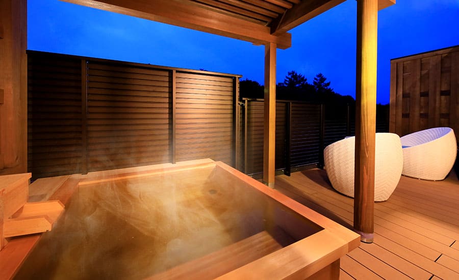 草津温泉で露天風呂付きのお部屋のあるおすすめホテル・旅館第7位　和える宿 高松